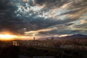 Sunset over Florence and the Arno ~ Il tramonto su Firenze ed il suo Arno
